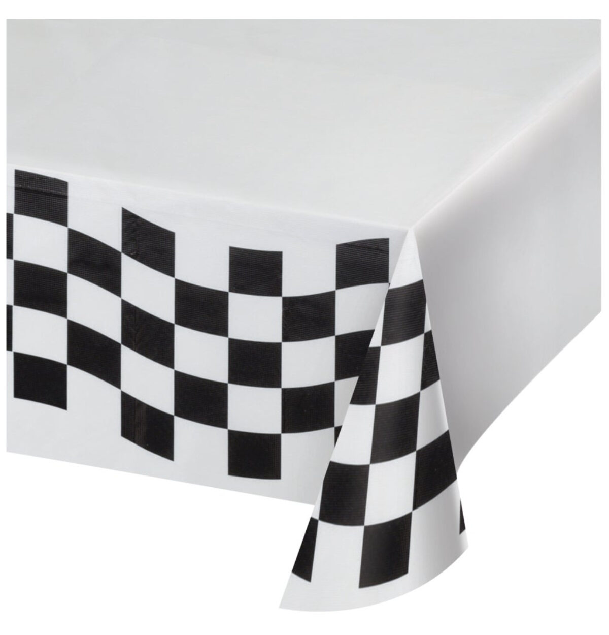 Black-White Checker Paper Table Cover