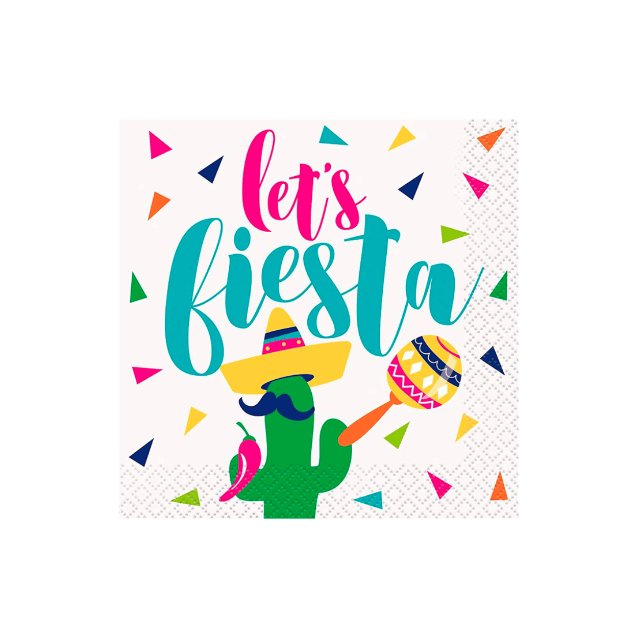 011179734627-1.jpg Let's Fiesta Beverage Napkin 16ct. - Image 1