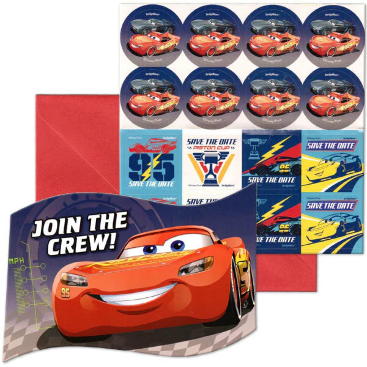 013051724924.jpg Disney Cars 3 Invitations 8ct. - Image 1