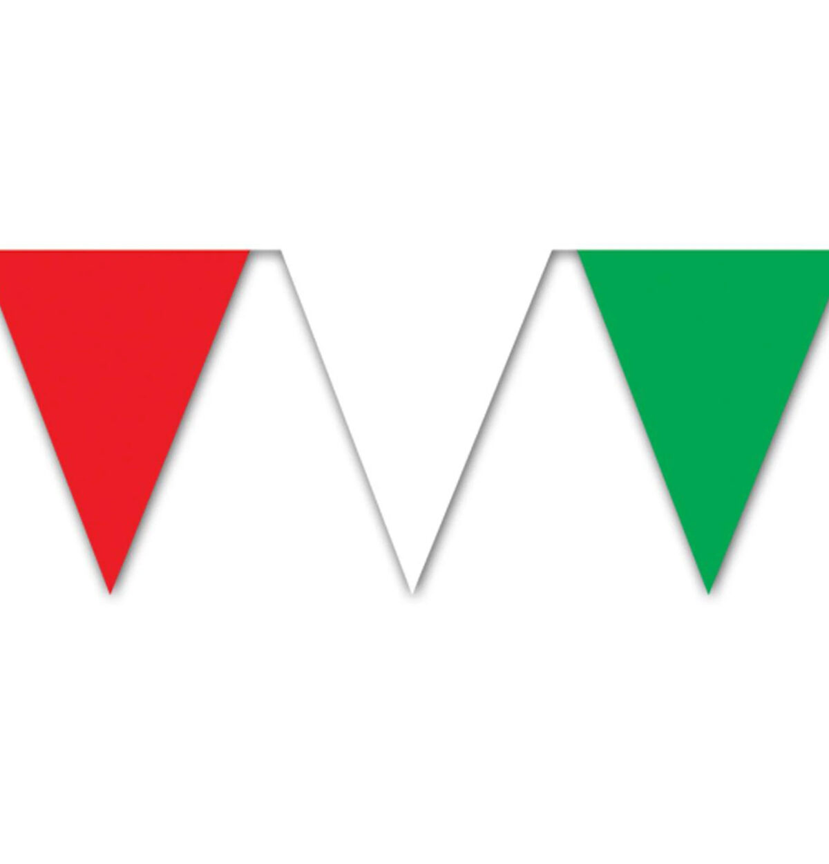 Red, White & Green Pennant Banner