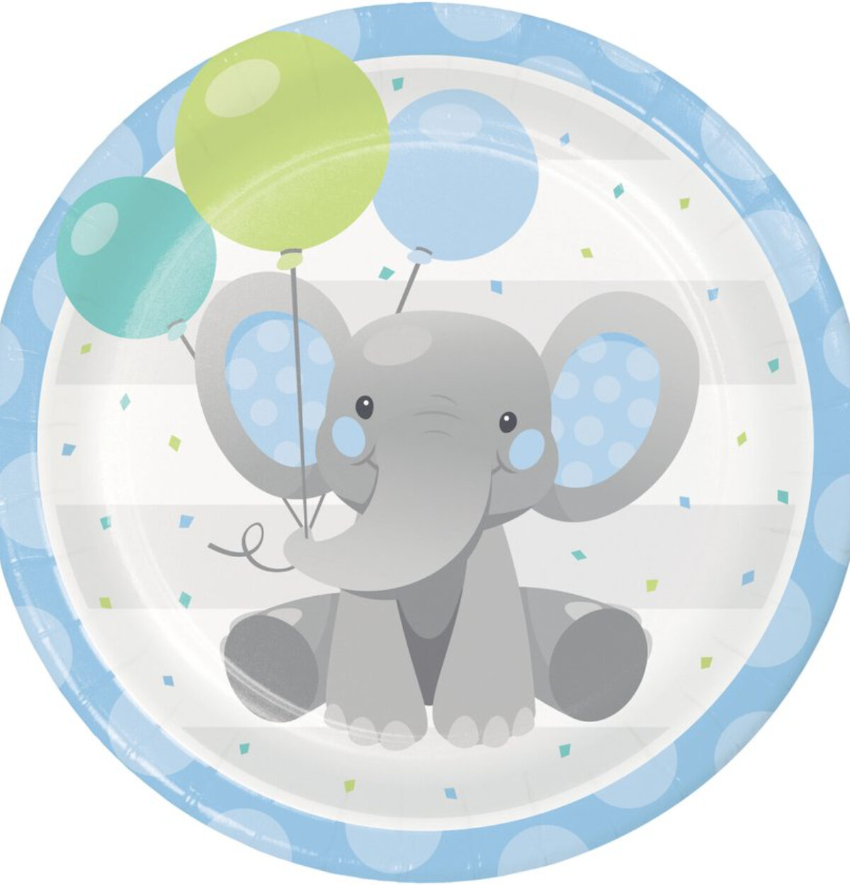 Boy Enchanting Elephant plates 9in. 8ct.