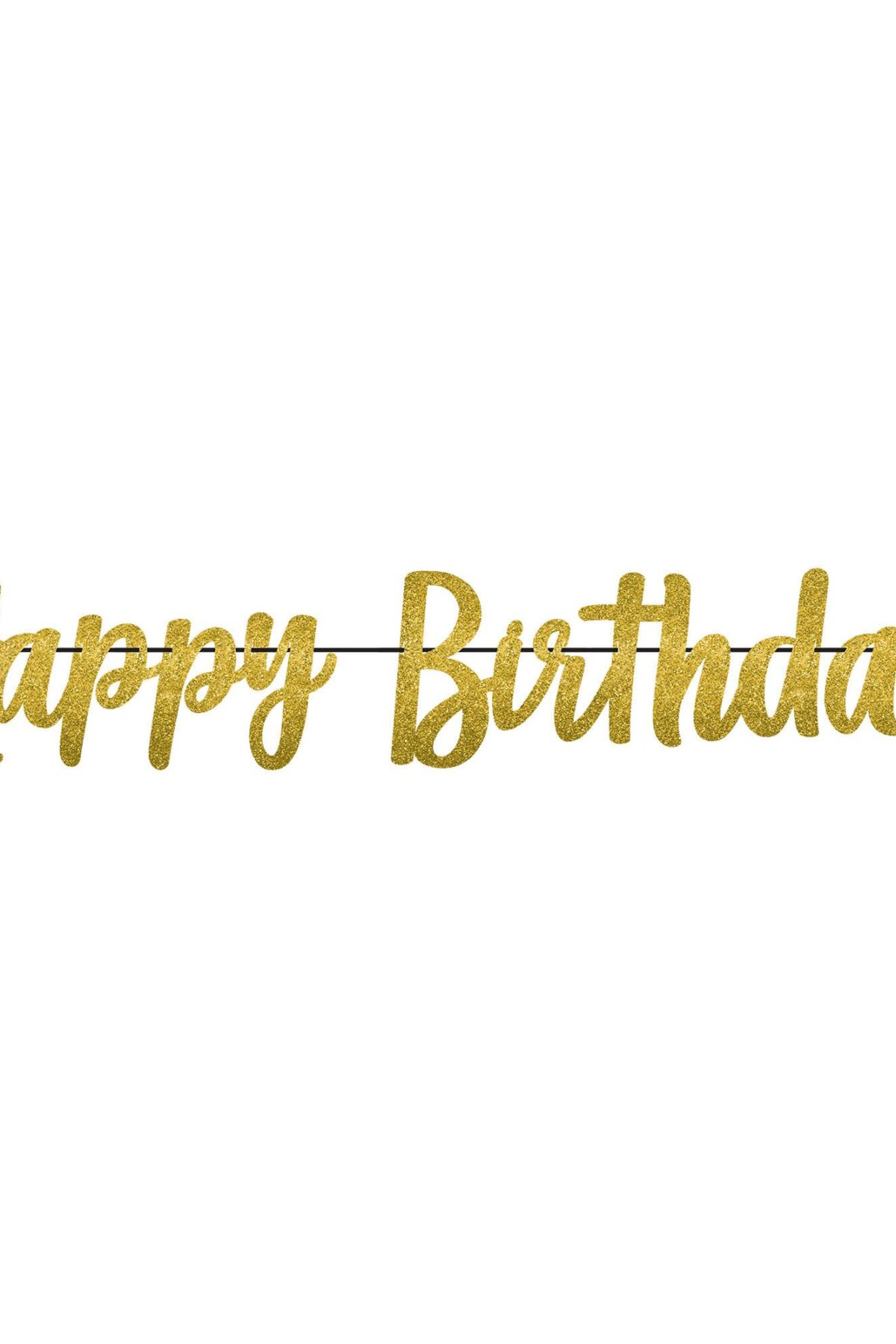 Gold Birthday Glitter Letter Banner