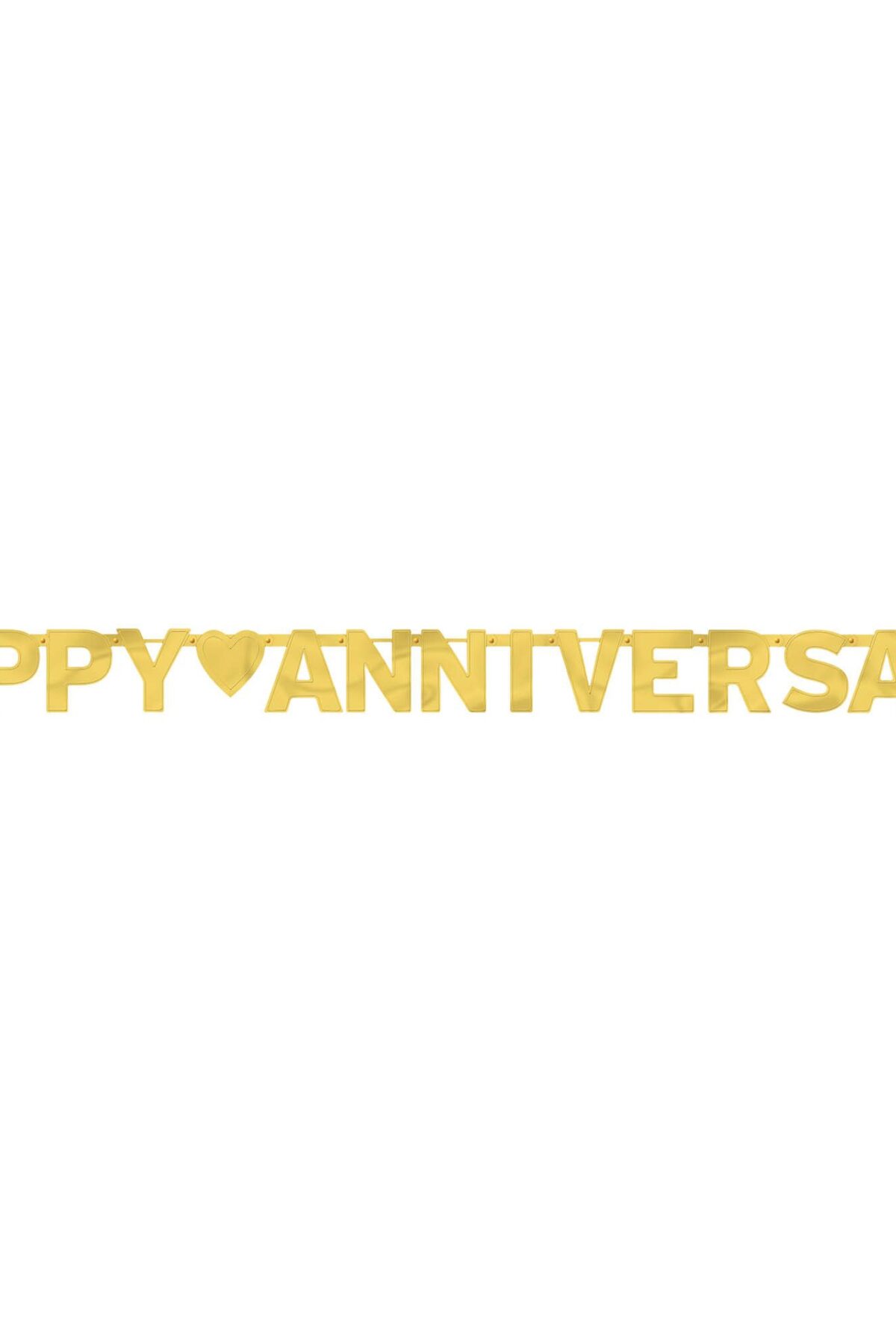 Happy Anniversary Letter Banner Gold