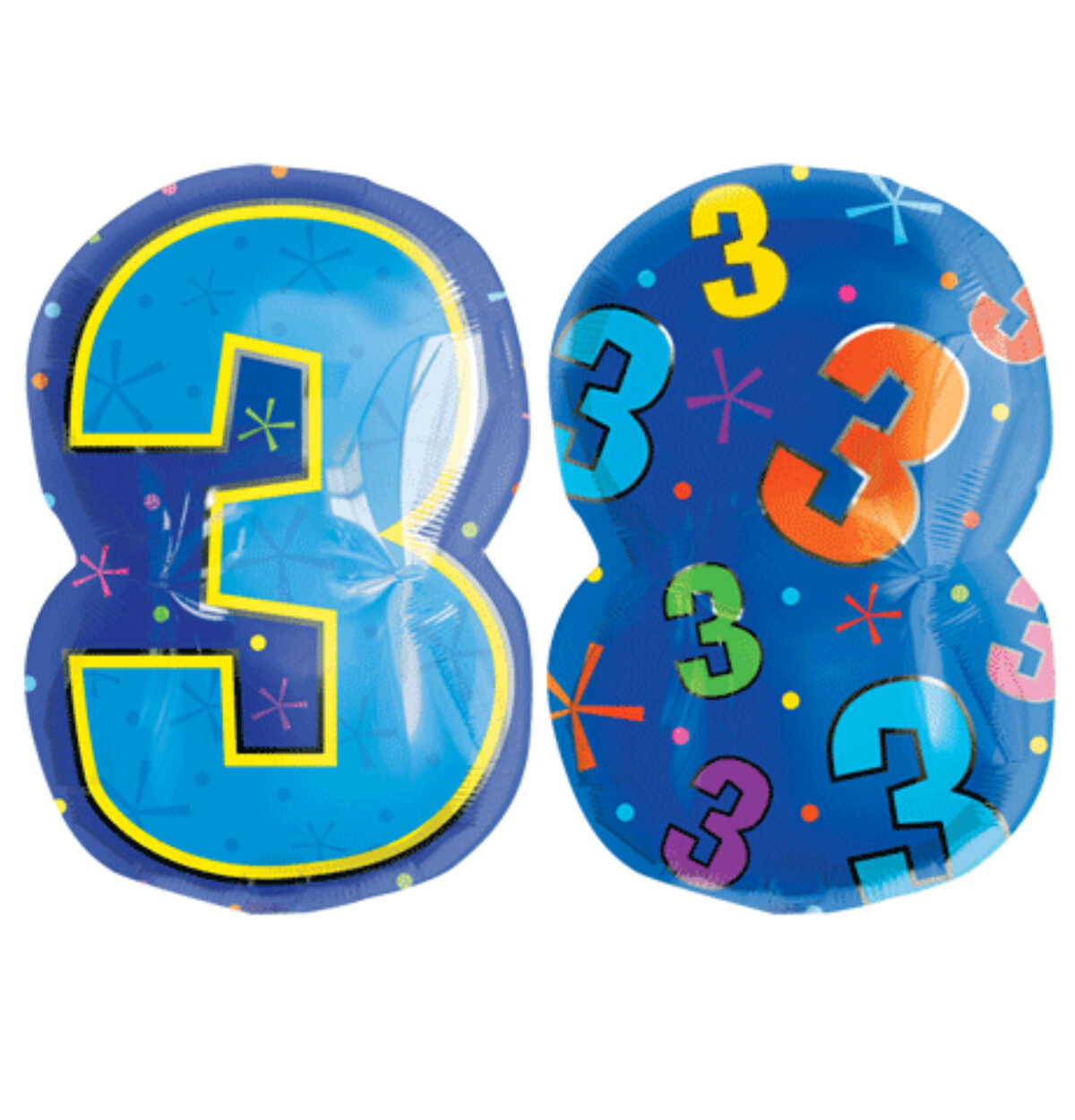 18" Jr Shape Number 3 Balloon #280