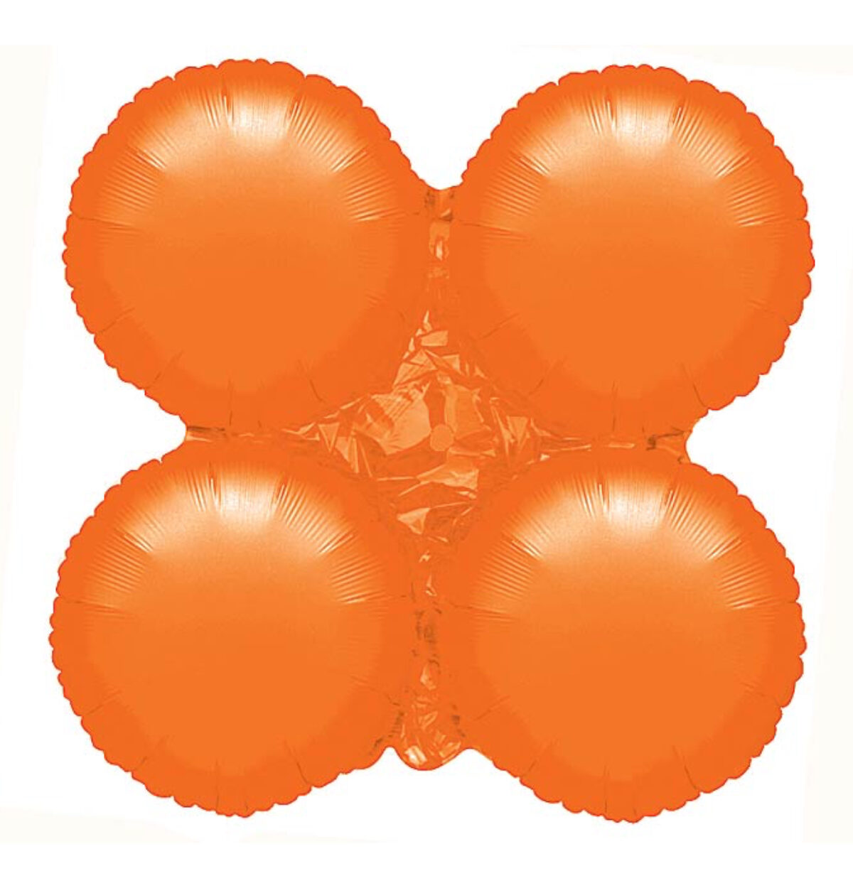 17" Orange quad balloon 4ct.