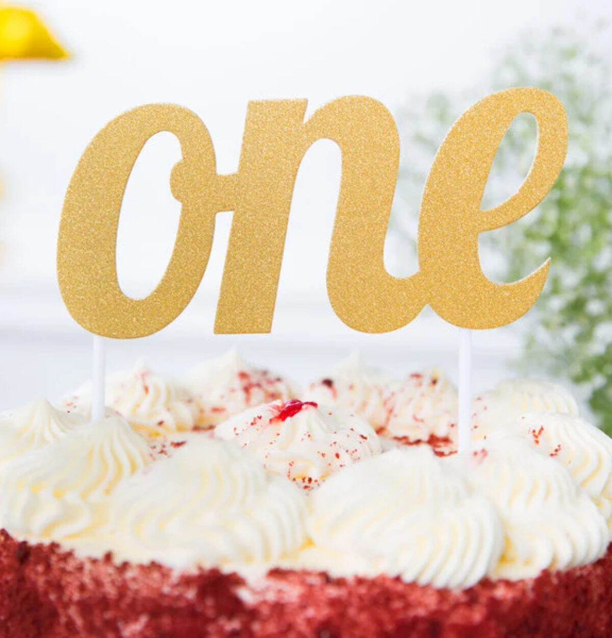 Gold One Cake Topper