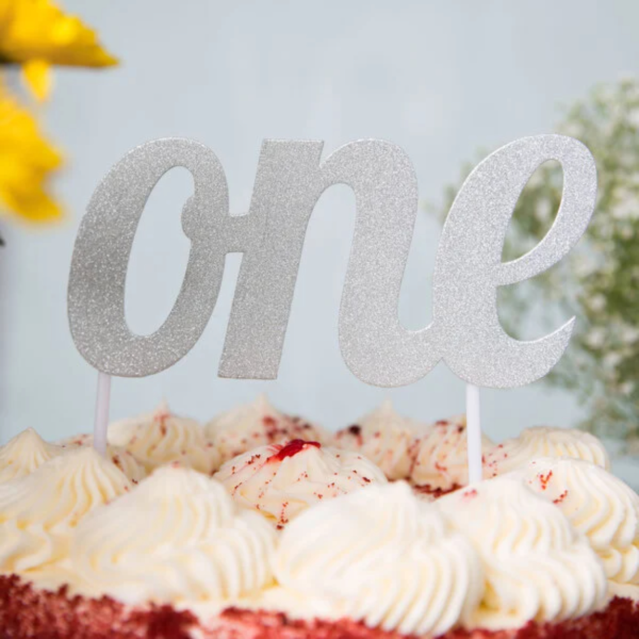 1475123-2.jpg Silver One Cake Topper - Image 1