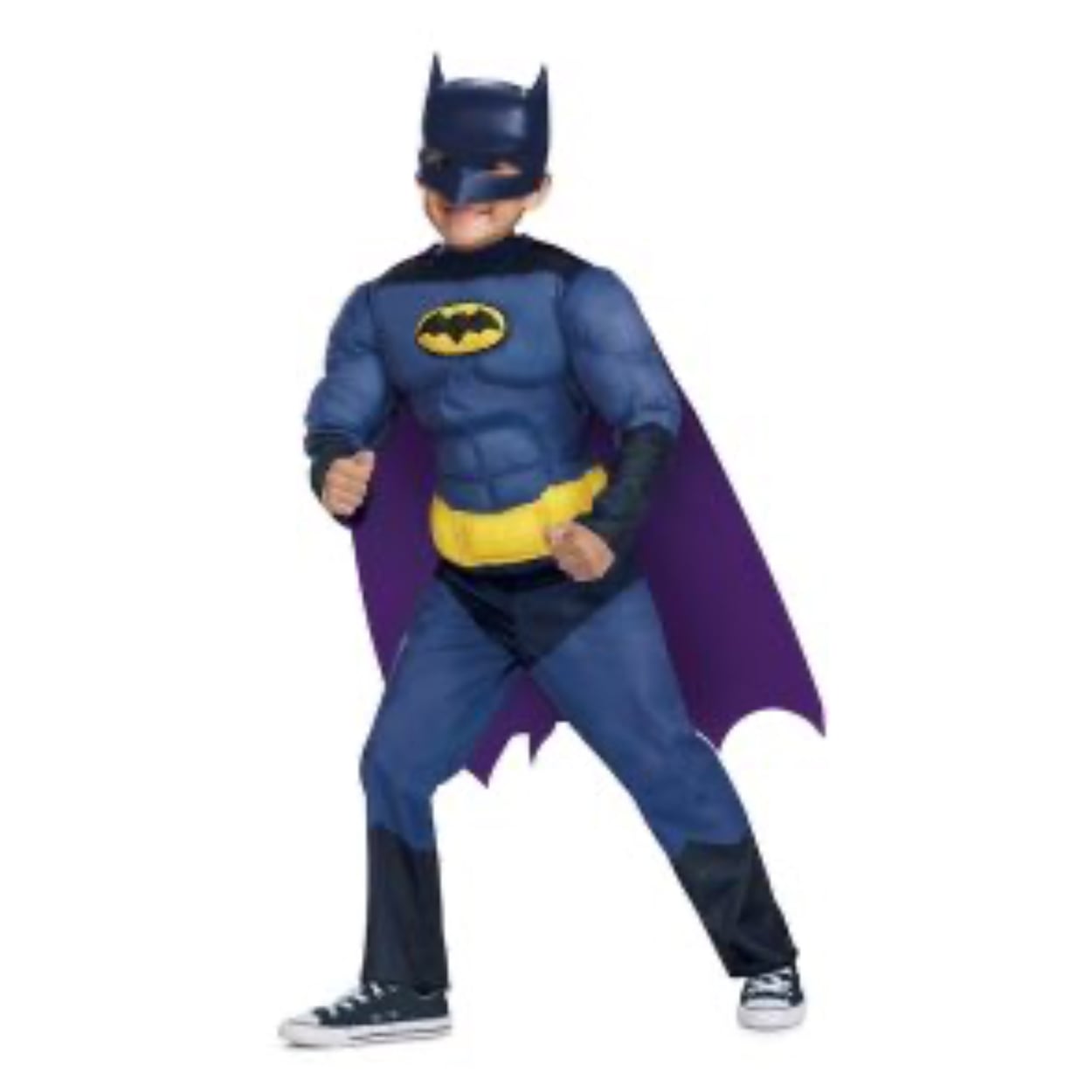 149949_1-2-2-1.jpg BATMAN BAT WHEELS CLASSIC MUSCLE X-SMALL CHILD COSTUME 3T TO 4T - Image 1