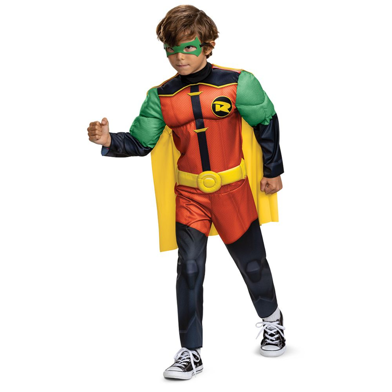 149969-robin-bat-wheels-kids-costume-1.jpg Child Robin BATWHEELS Classic Muscle Costume SMALL 4-6X - Image 1