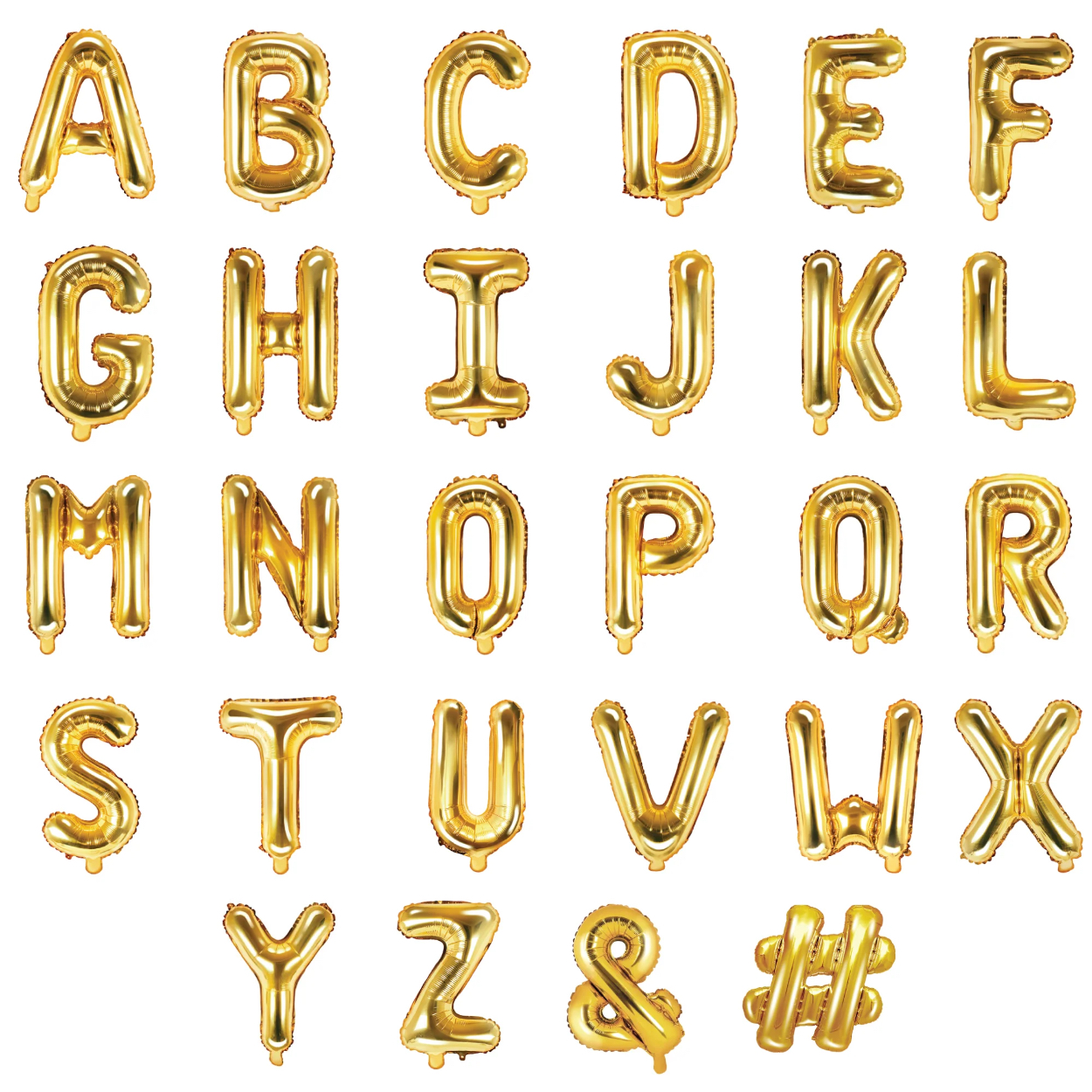 14in-Air-Filled-Gold-Letter-Balloons-jpg-26.jpg 16'' Gold Letter Foil Balloons - Image 1