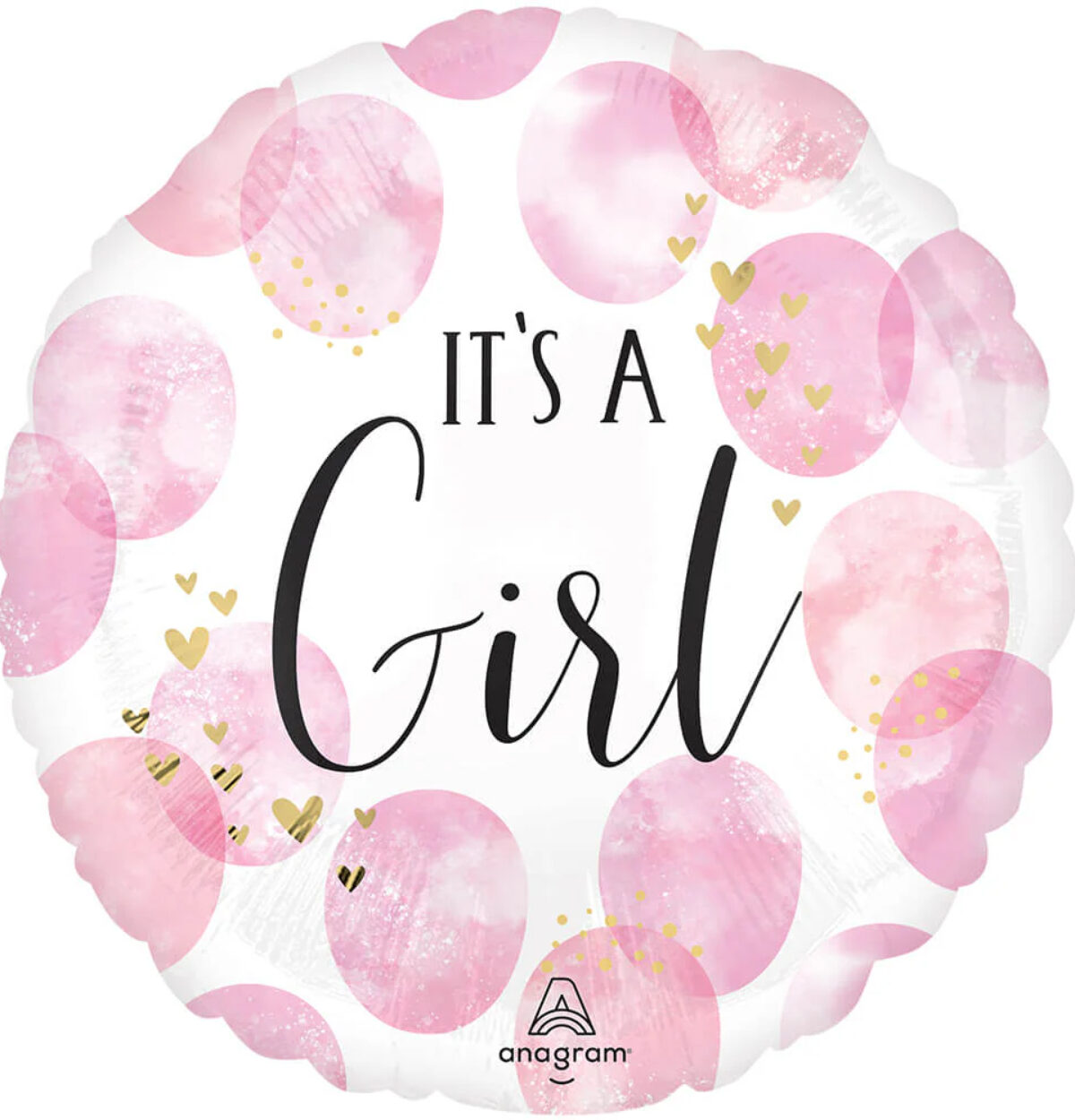 17" Baby Girl Pink Watercolor Balloon #281