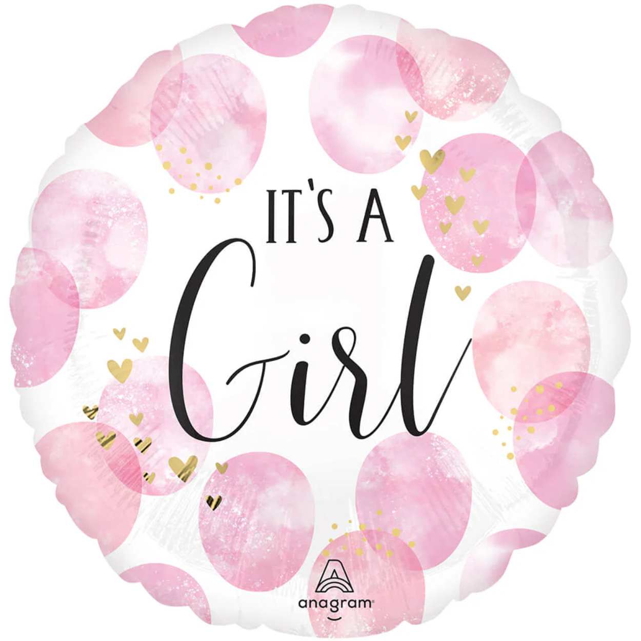 17-inch-baby-girl-pink-watercolor-5444516.jpg 17" Baby Girl Pink Watercolor Balloon #281 - Image 1