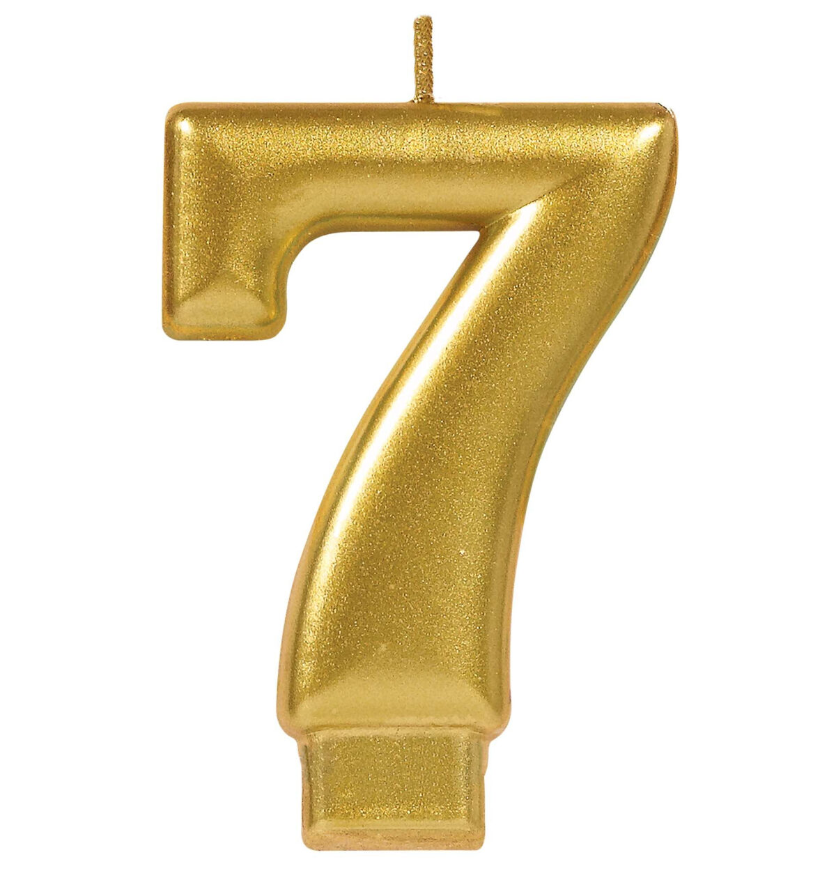 Numeral #7 Metallic Candle - Gold