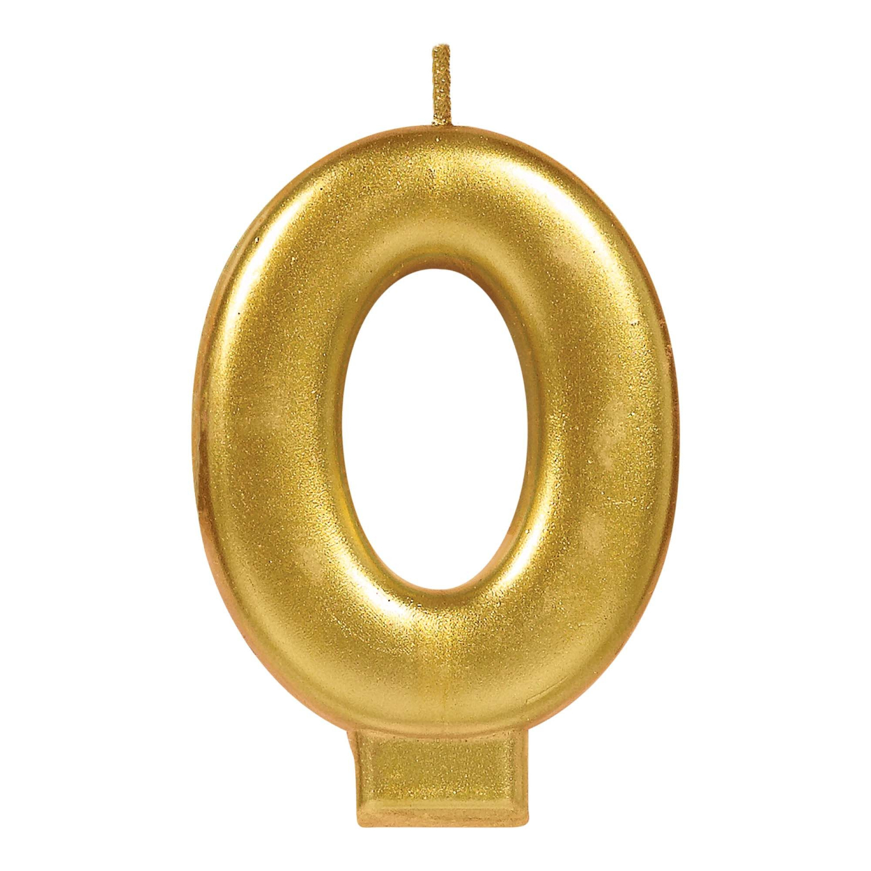 170426-1-1.jpg Numeral #0 Metallic Candle - Gold - Image 1