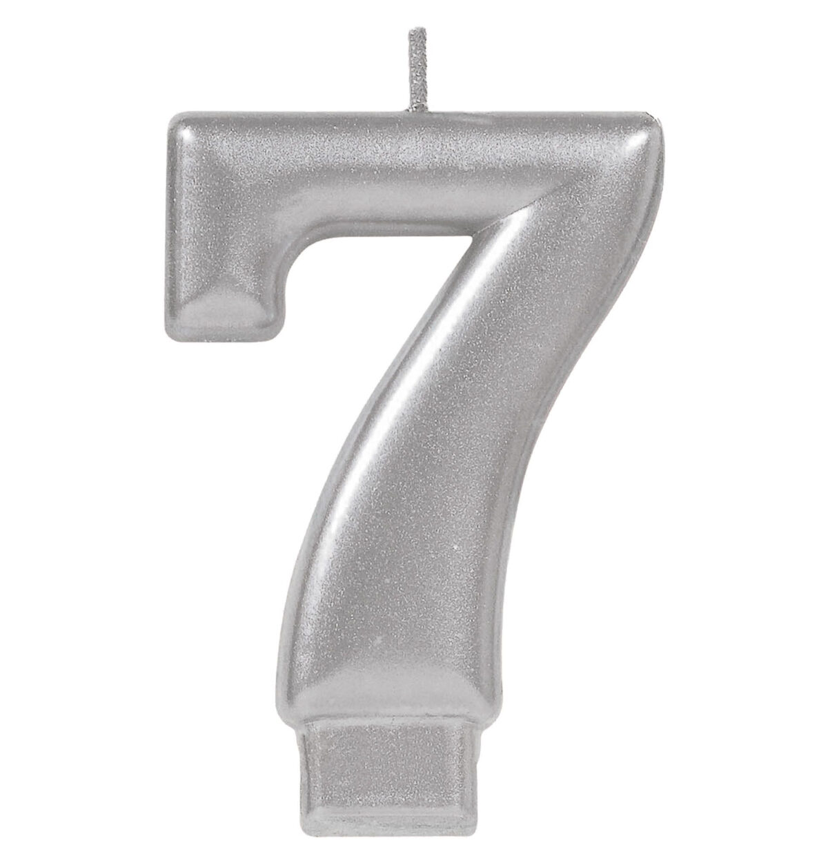 Numeral Metallic Candle #7 - Silver*