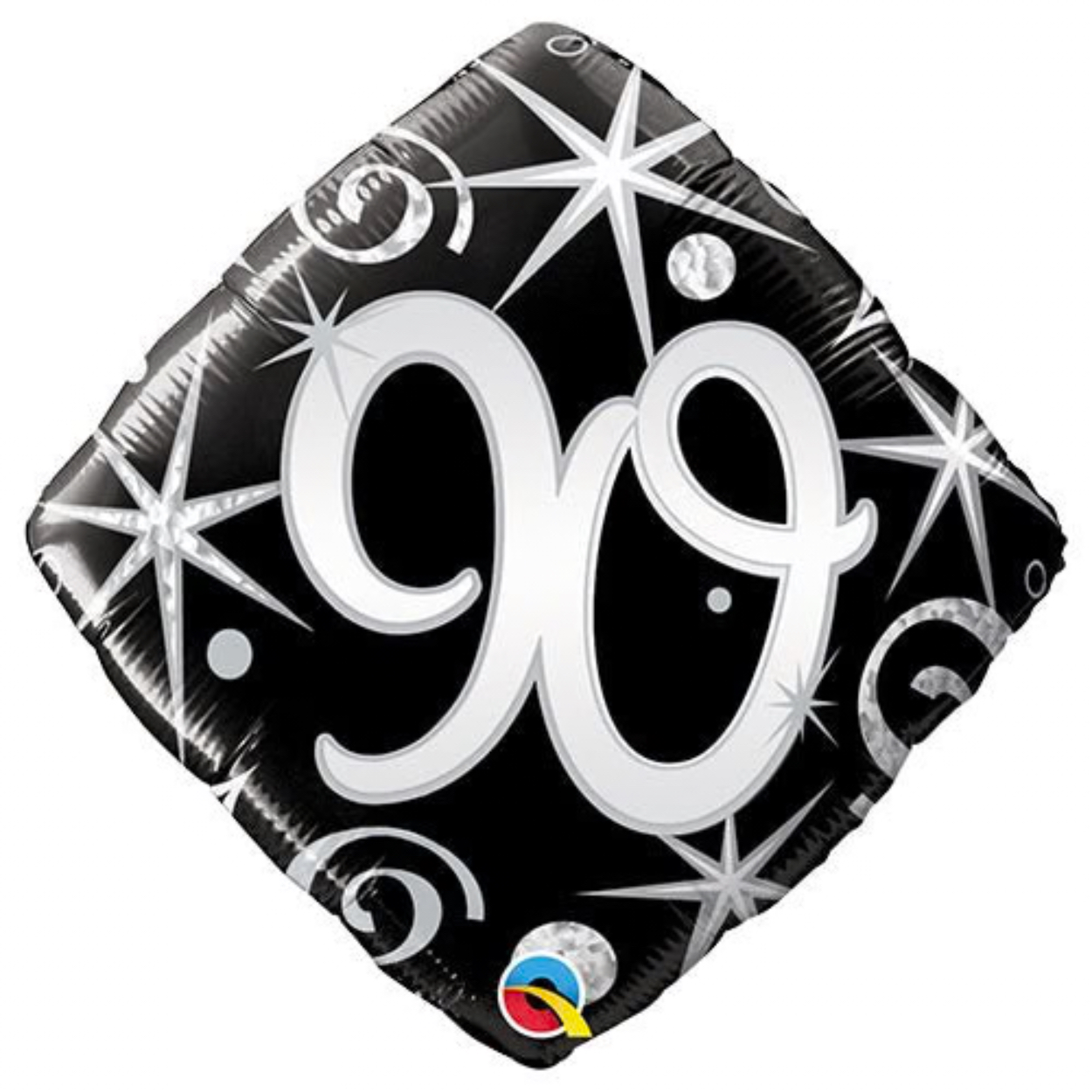 18-inch-90-elegant-sparkles-swirls-2829061-jpg-1.jpg 18" Elegant Swirl 90th Bday Balloon #169 - Image 1