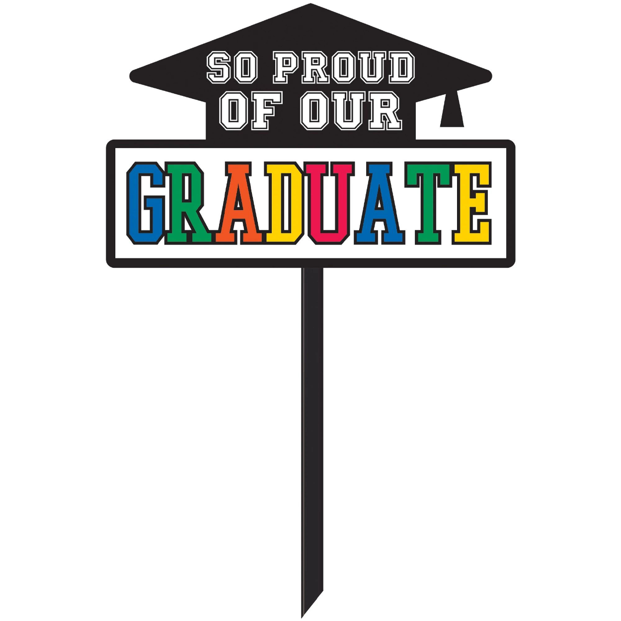 191529.jpg So Proud Of Our Grad Yard Plastic Yard Sign - Image 1