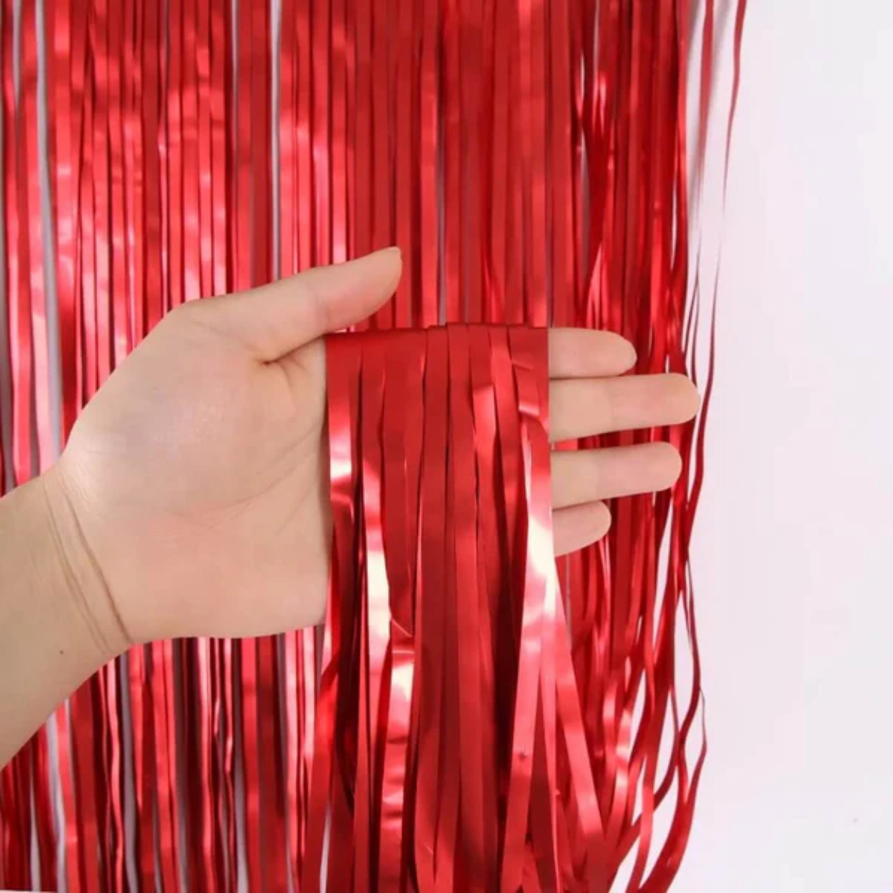 1m-2m-matte-finish-red-foil-tinsel-fringe-rain-curtain-party-wedding-wall-backdrop-background-hangin.jpg RED FOIL FRINGE DOOR CURTAIN - Image 1