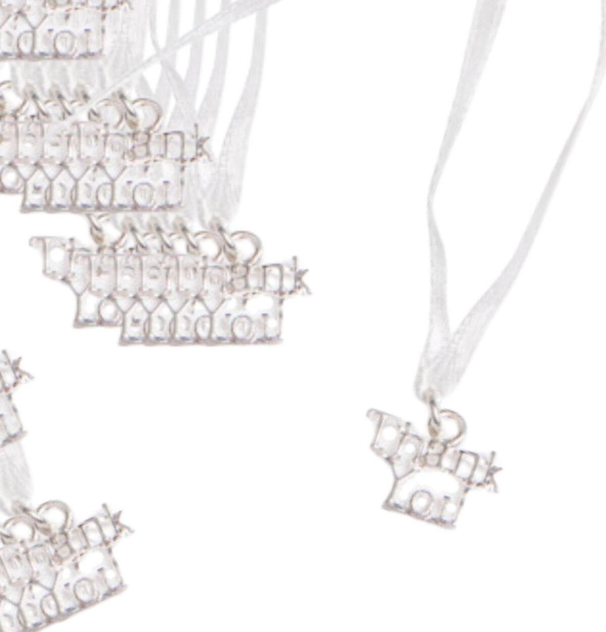 Thank You Charms w/Ribbon 12ct