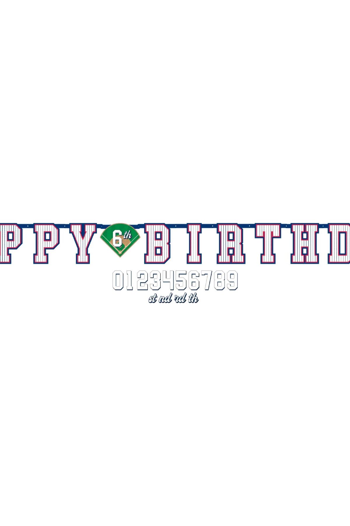 Home Run Baseball Jumbo Add An Age Letter Banner