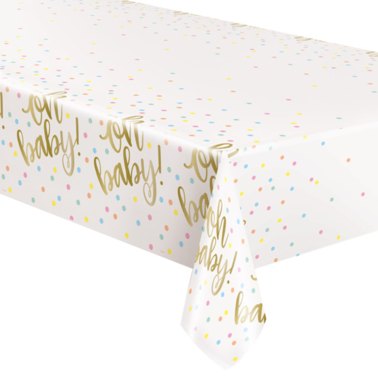 22Oh-Baby22-Gold-Baby-Shower-Rectangular-Plastic-Table-Cover-5422x8422-JD73403-5422X8422-2.jpg Oh Baby Gold Baby Shower Rectangular Plastic Table Cover 54"x84" - Image 1