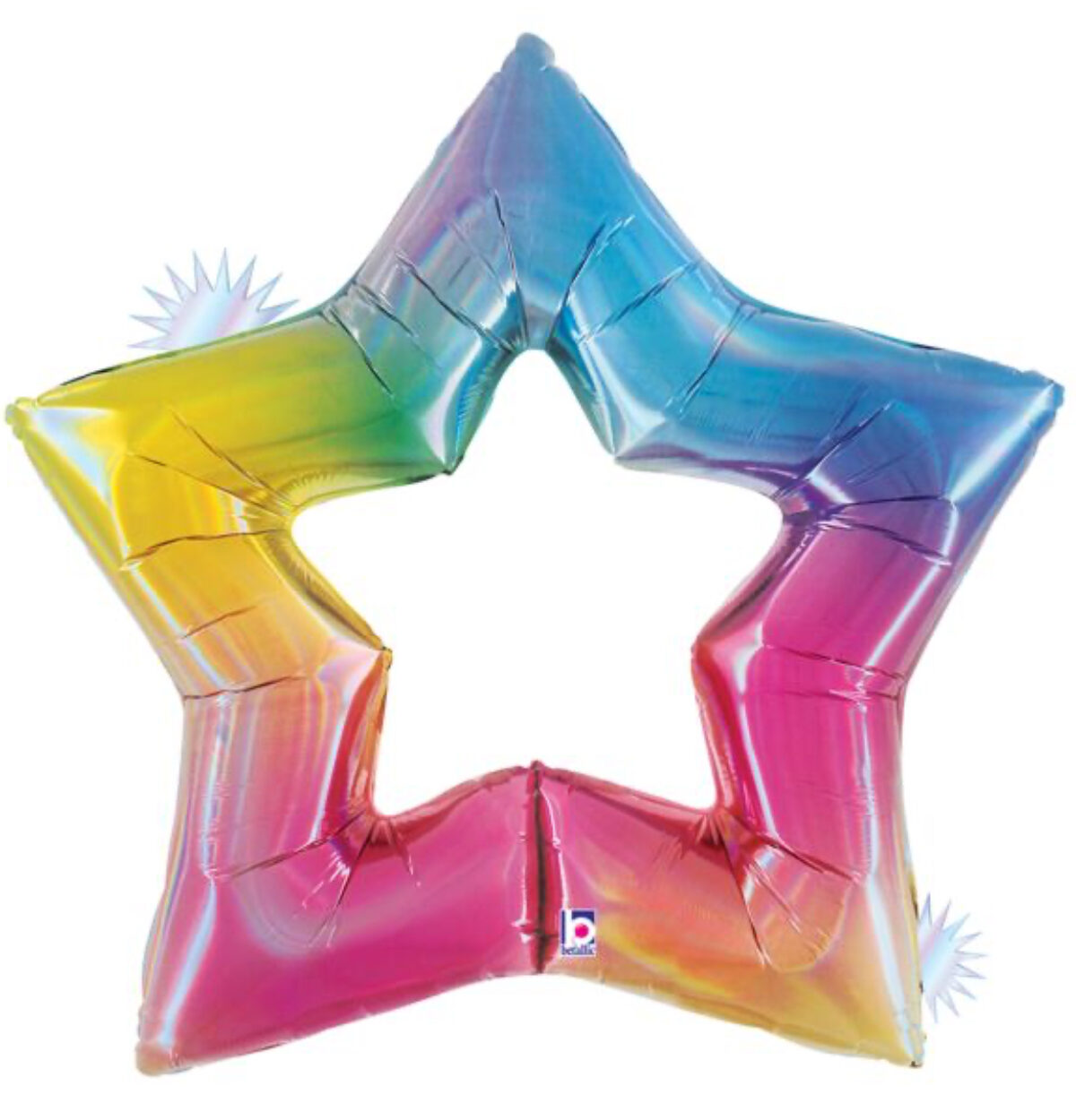 48" Opal Rainbow Star Balloon