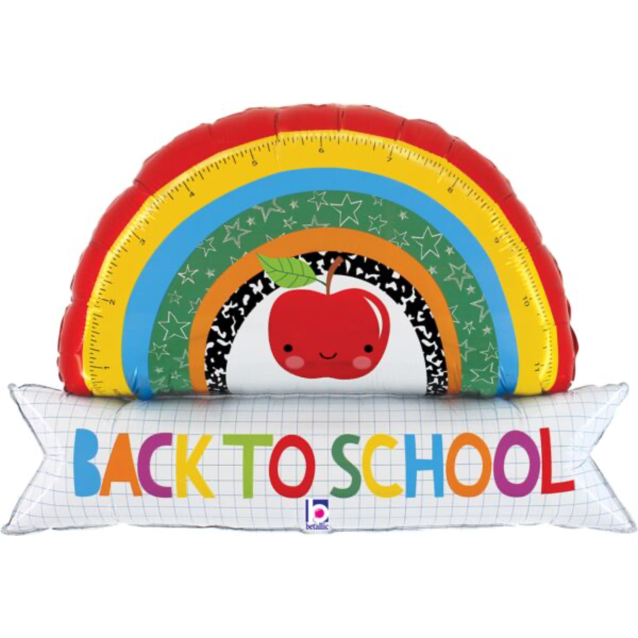 25228-2.jpg 35" Back to School Rainbow Banner Balloon #244 - Image 1