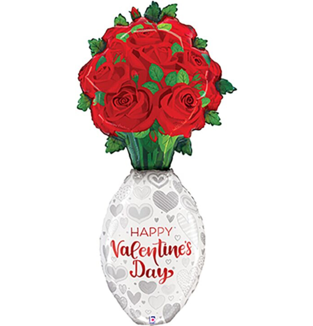 66" Special Delivery Valentine Rose Vase Balloon