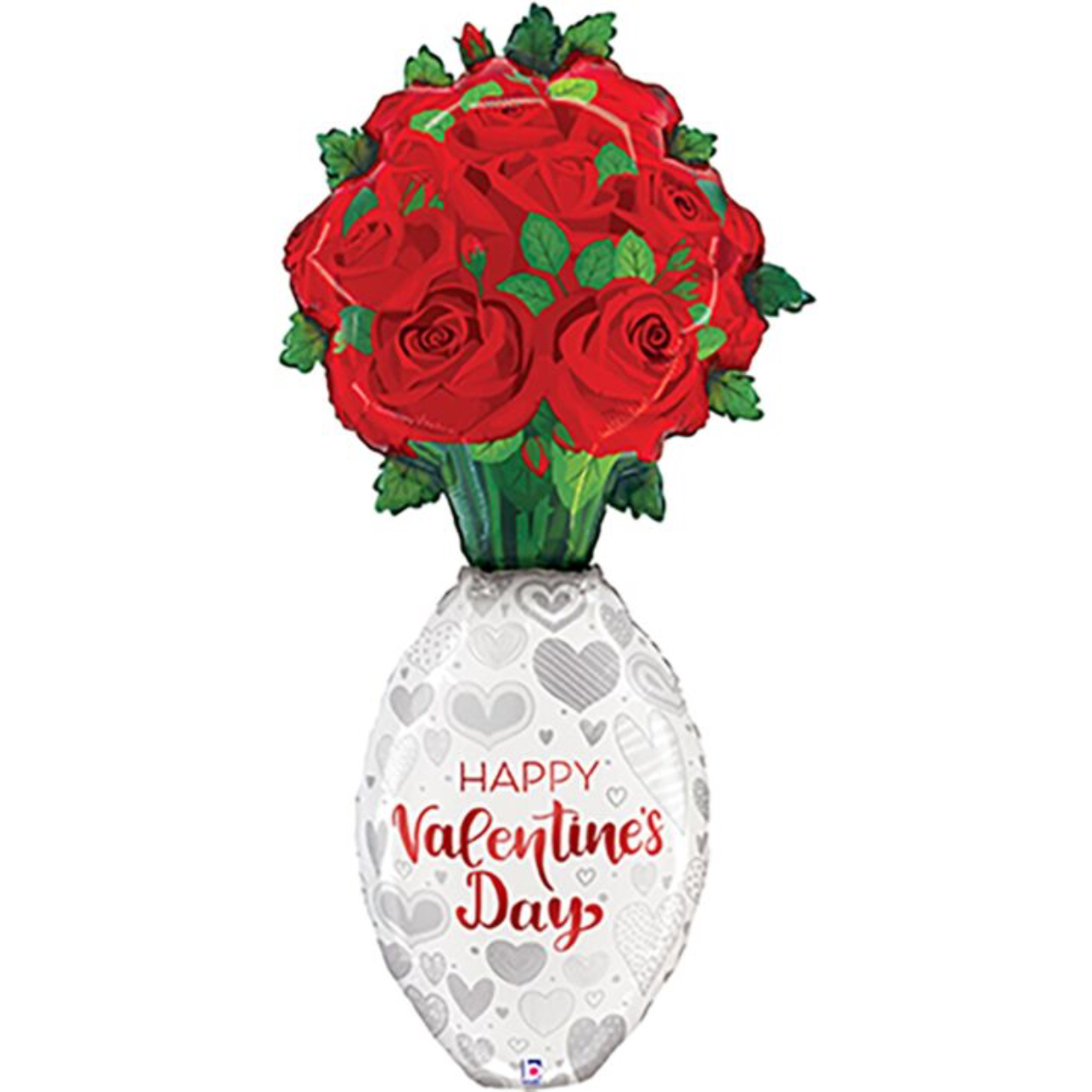 25323-2.jpg 66" Special Delivery Valentine Rose Vase Balloon - Image 1