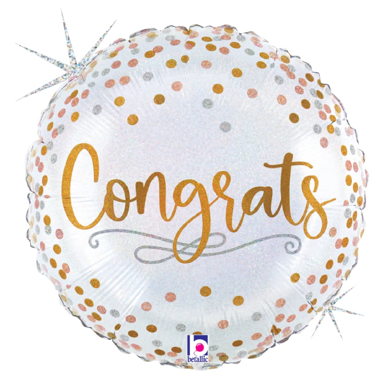 26182_CongratsConfetti1200x1200-1.jpg 18" Congrats Confetti Balloon #295 - Image 1
