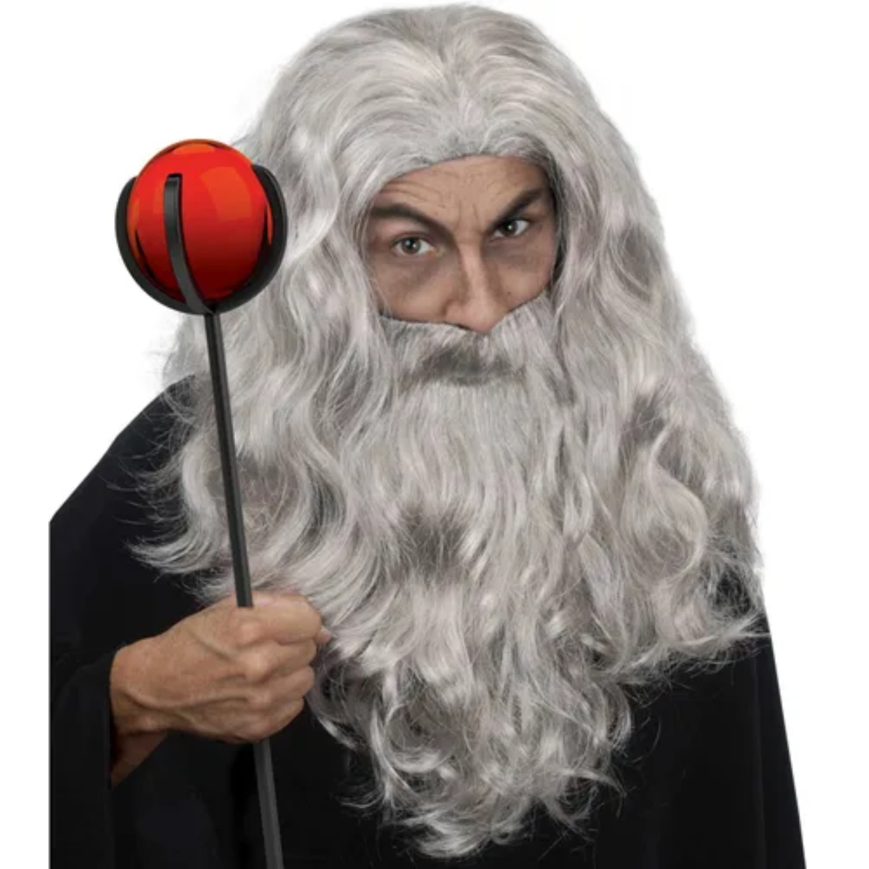 28-0069.jpg WIZARD WIG & BEARD GRAY - Image 1