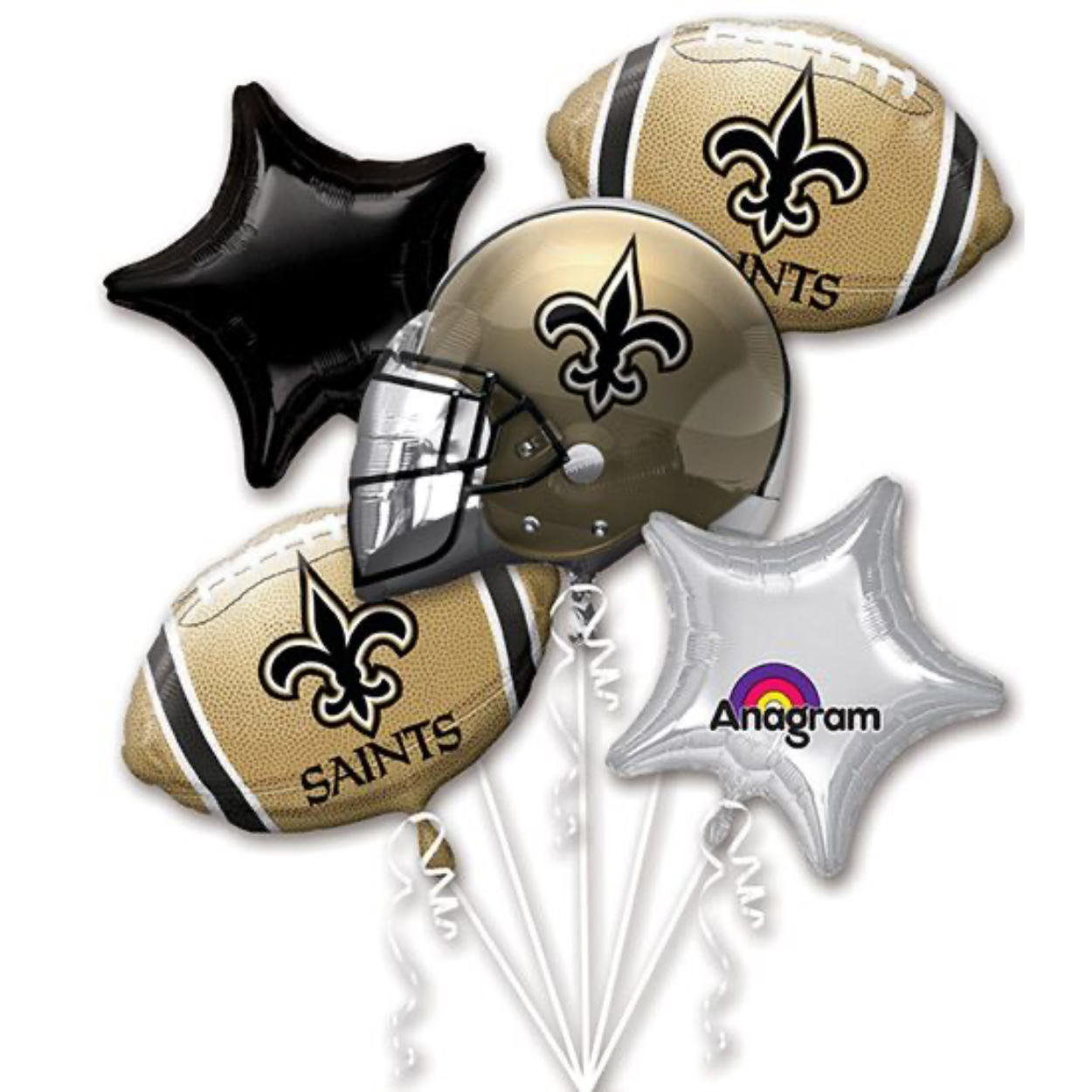 31407_BQ_Saints_1-2.jpg NFL Saints Balloon Bouquet - Image 1