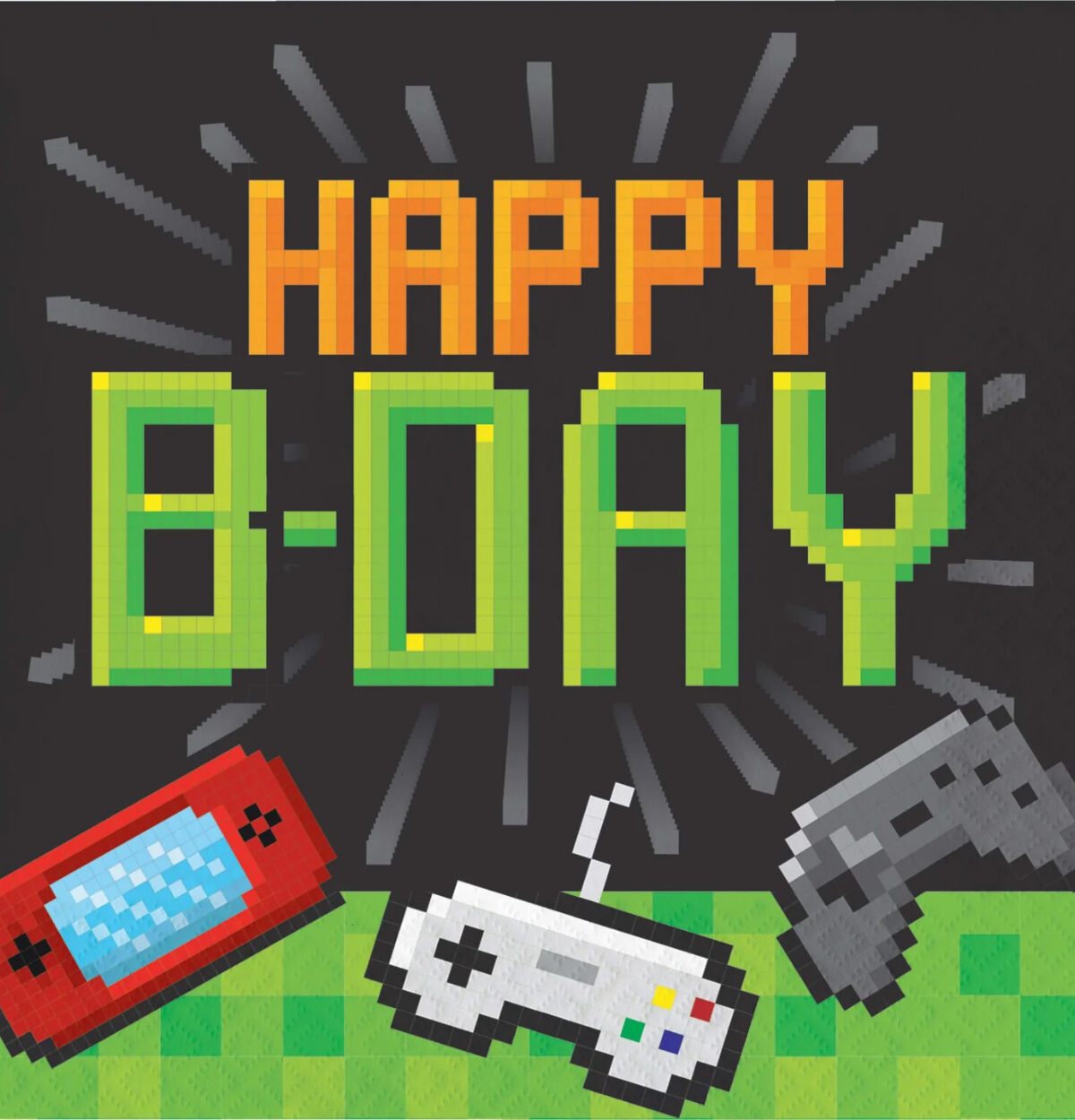GAMING PARTY HAPPY B-DAY LUNCH NAPKINS 16CT.