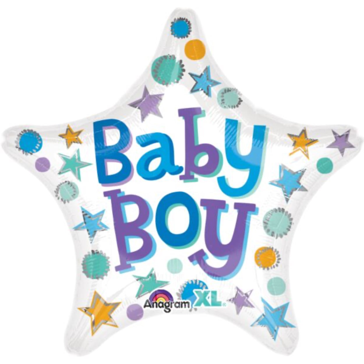 33641_19_BabyBoySTAR_3-1.jpg 18" Baby Boy Star Balloon - Image 1