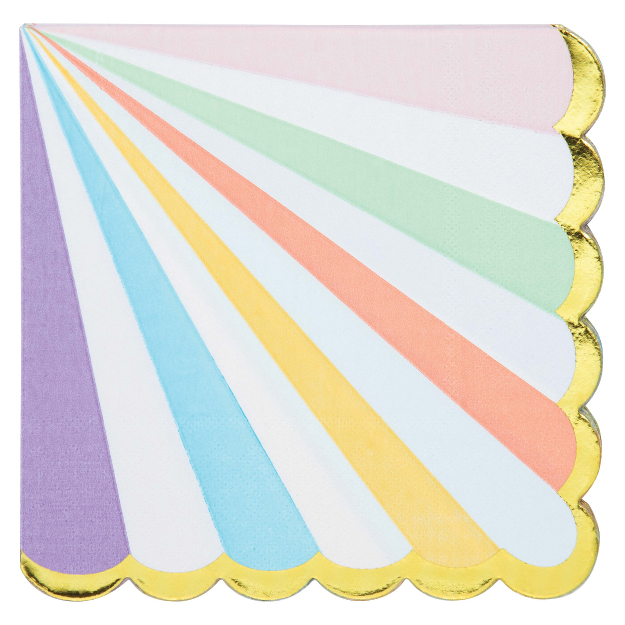 346320-1.jpg Pastel Celebrations Scalloped Lunch Napkins 16ct - Image 1