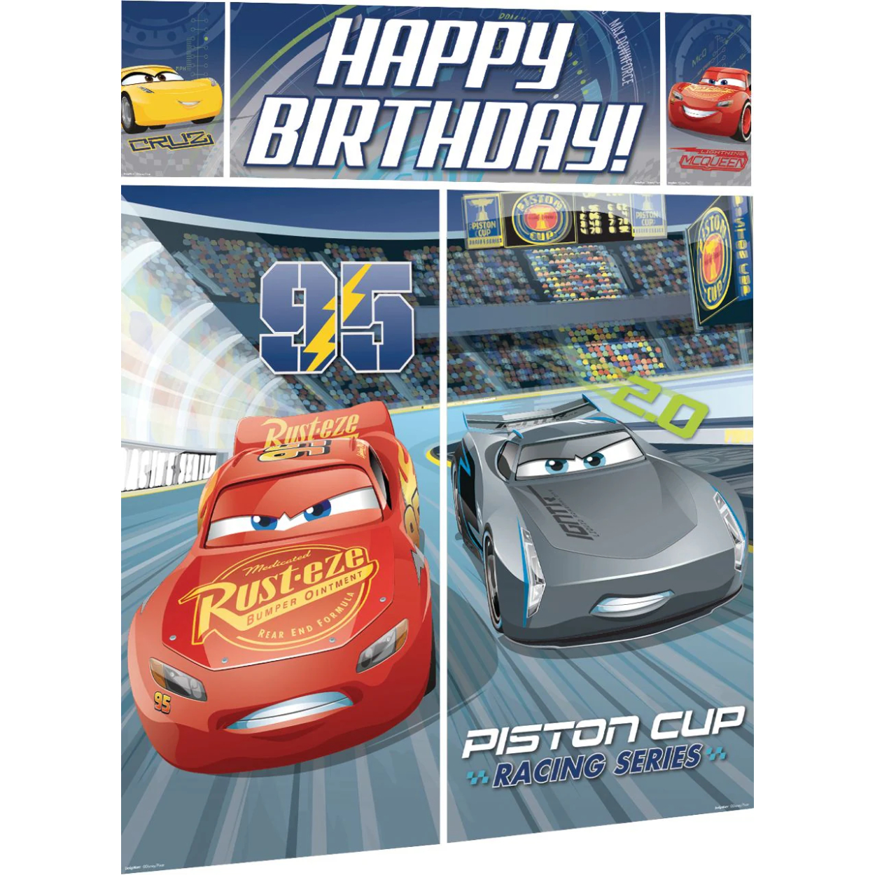 3558291.jpg ©DISNEY CARS 3 Scene Setters® Wall Decorating Kit - Image 1