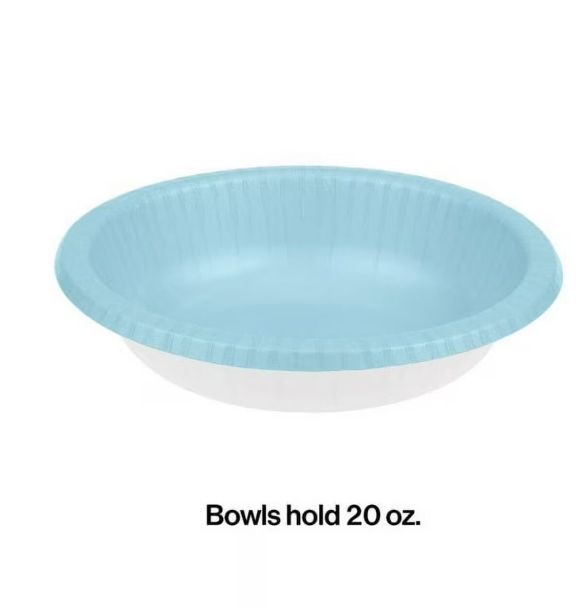 Pastel Blue 20oz Paper Bowl 20ct.