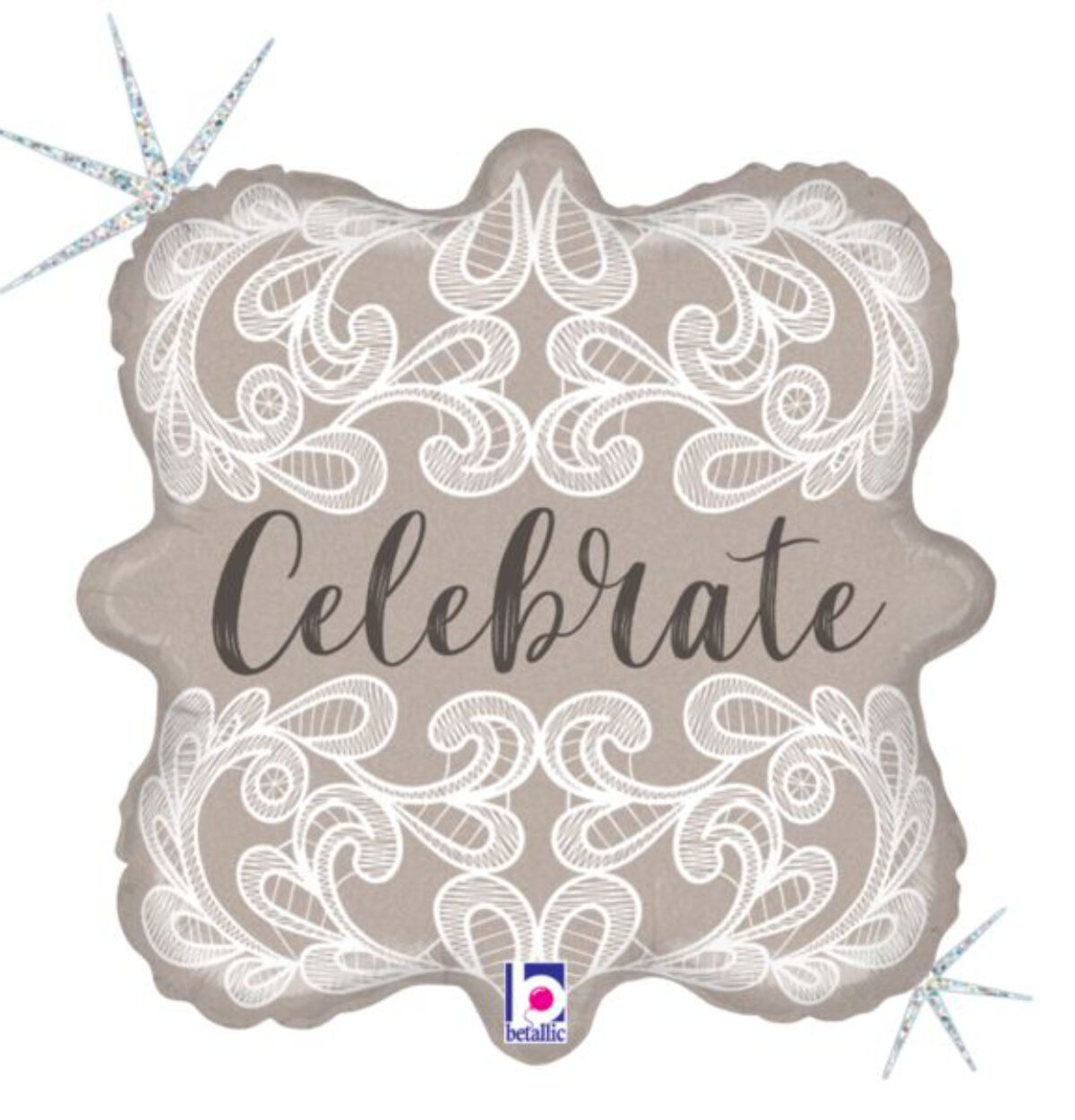 18" Lace Celebrate Holographic Balloon #331
