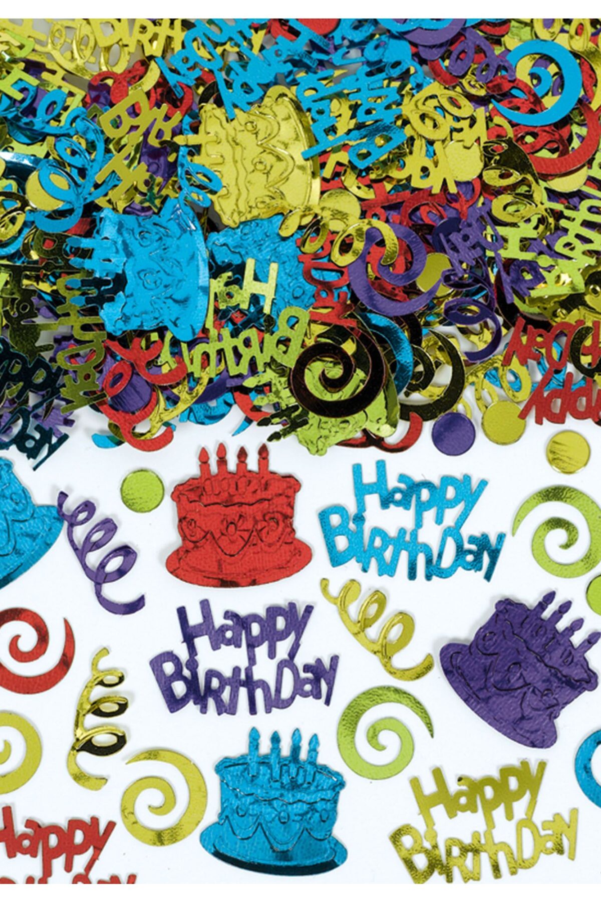 Happy Birthday Type Embossed Confetti