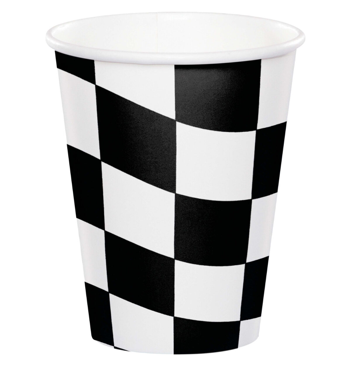 Black White Check 9oz Cups 8ct.