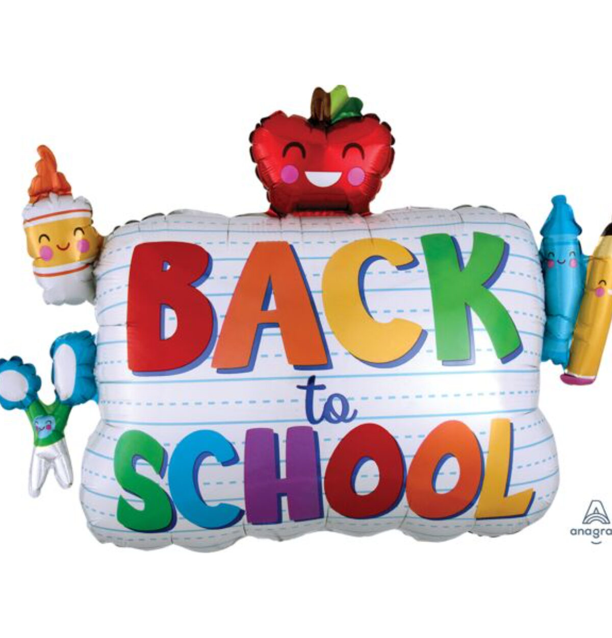 34" Back To School Icons Balloon #244