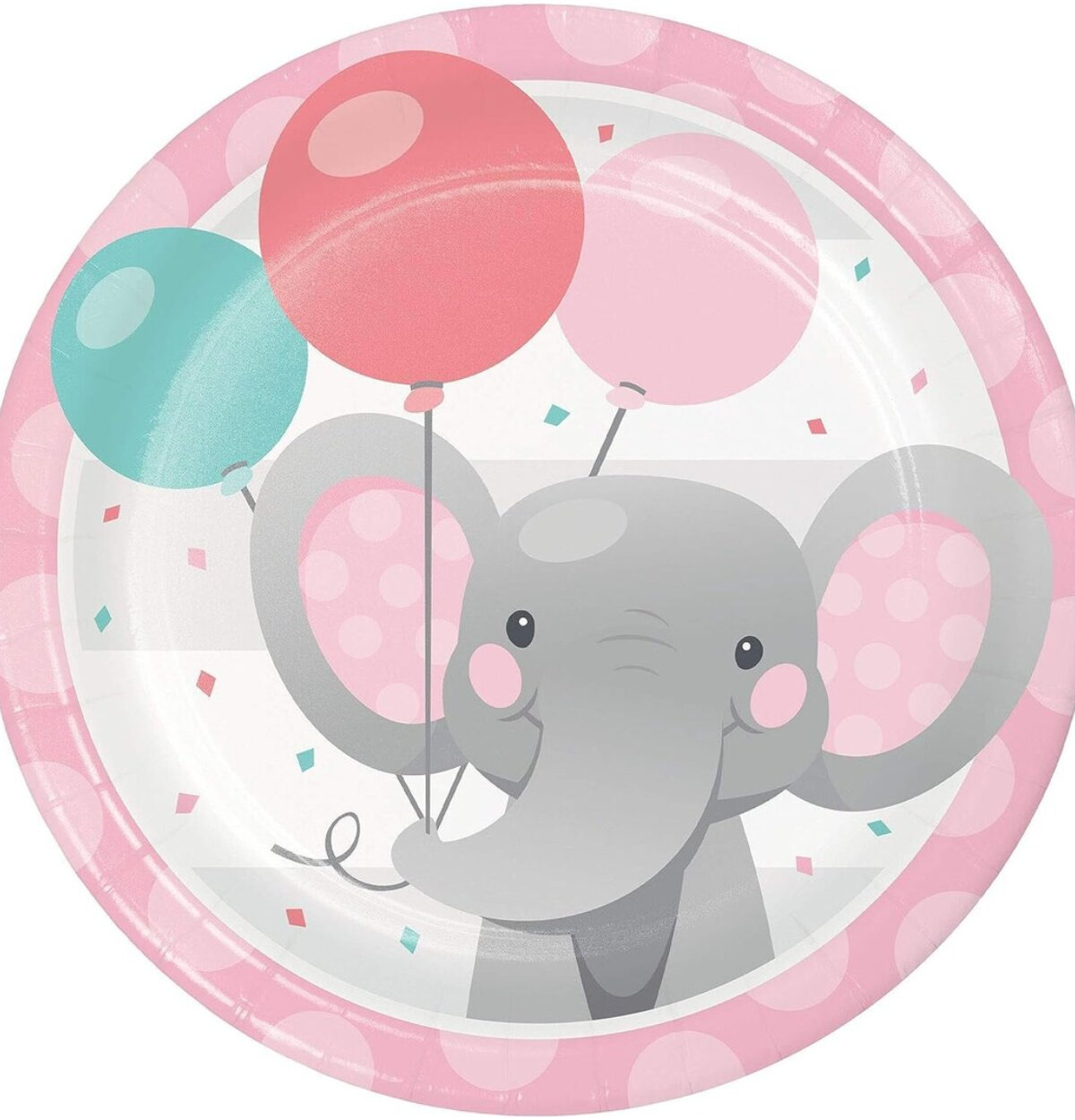 Enchanting Elephant 7" Plates 8CT. - Girl