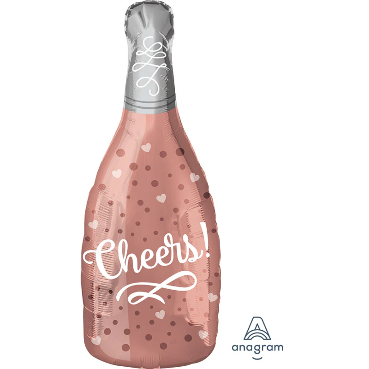 40484-26-inches-Junior-Shape-Cheers-Rose-Foil-balloons-1.jpg 26" CHEERS ROSE CHAMPAGNE JR SHAPE BALLOON #263 - Image 1