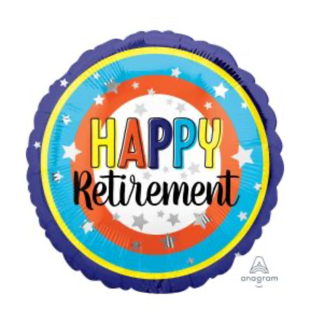 17" Happy Retirement Circles Balloon #432
