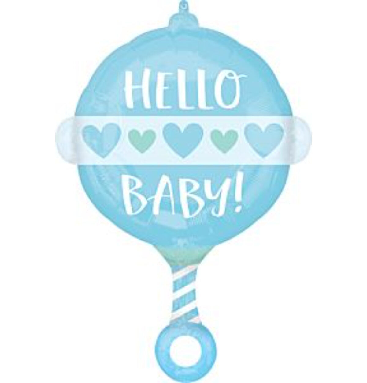 24" Baby Boy Rattle Balloon Shape #287