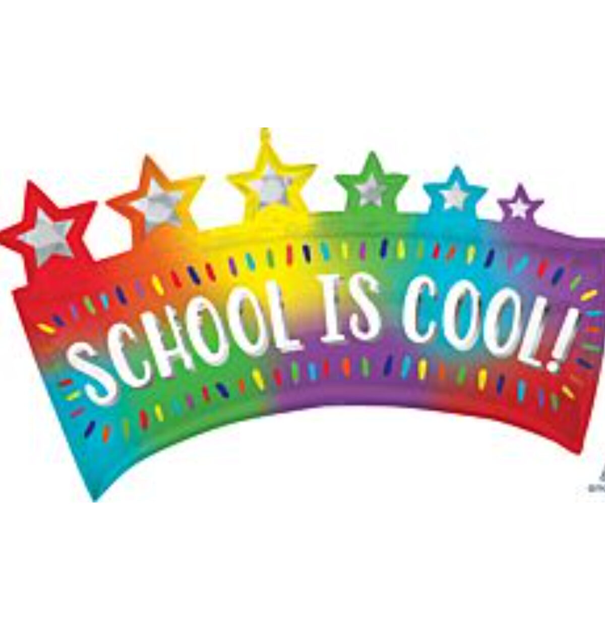 34" Ombre School is Cool Banner Balloon #470