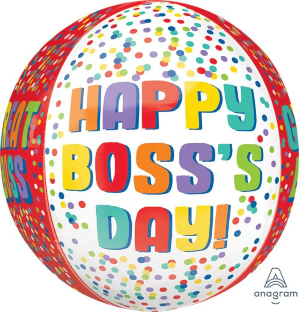 16" Boss's Day Dots Orbz Balloon #391