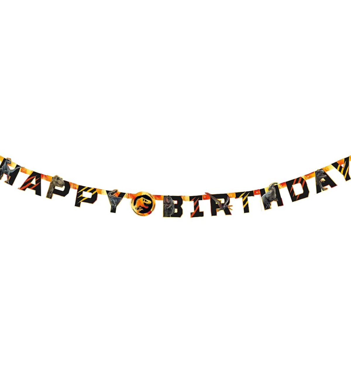 Jurassic World Into the Wild Happy Birthday Letter Banner