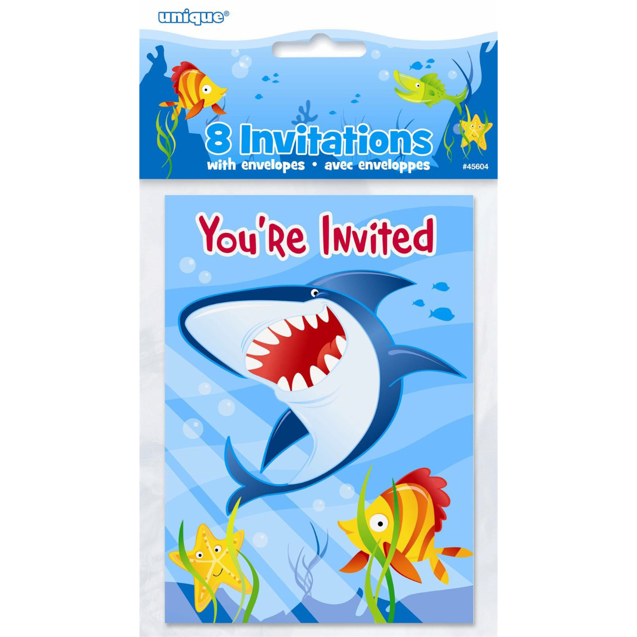 45604_1.jpg Fin Friends Invitations 8ct. - Image 1