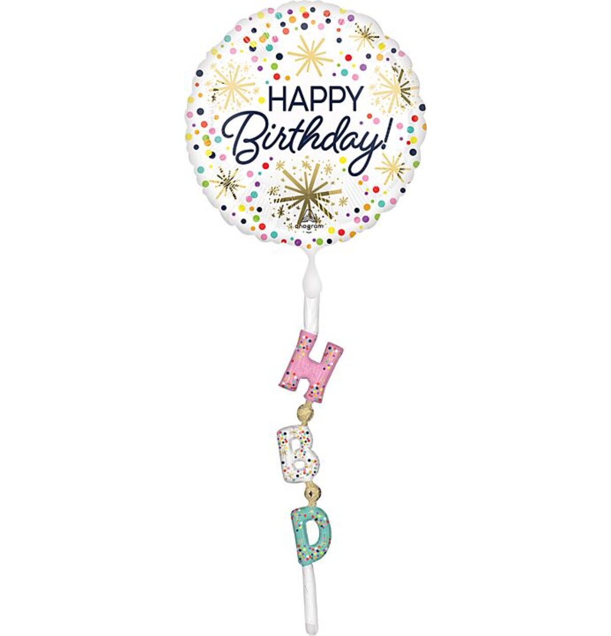 69" Confetti Sprinkle Birthday Balloon - Airwalker